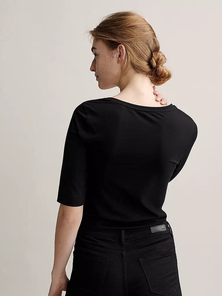 OPUS | Basic T-Shirt "Daily F" | Negro