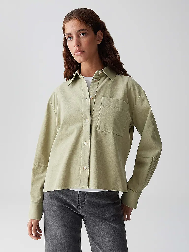 OPUS | Blusa camisera FRONE | Verde claro