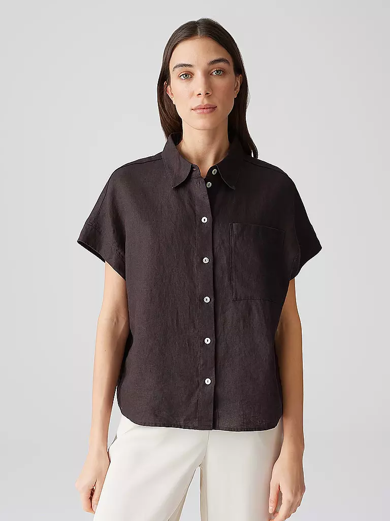 OPUS | Blusa de lino FELISA | Marrón