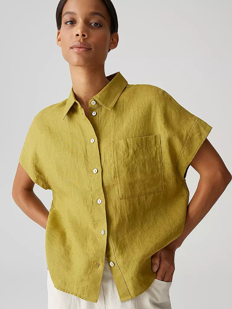OPUS | Blusa de lino FELISA | Mostaza