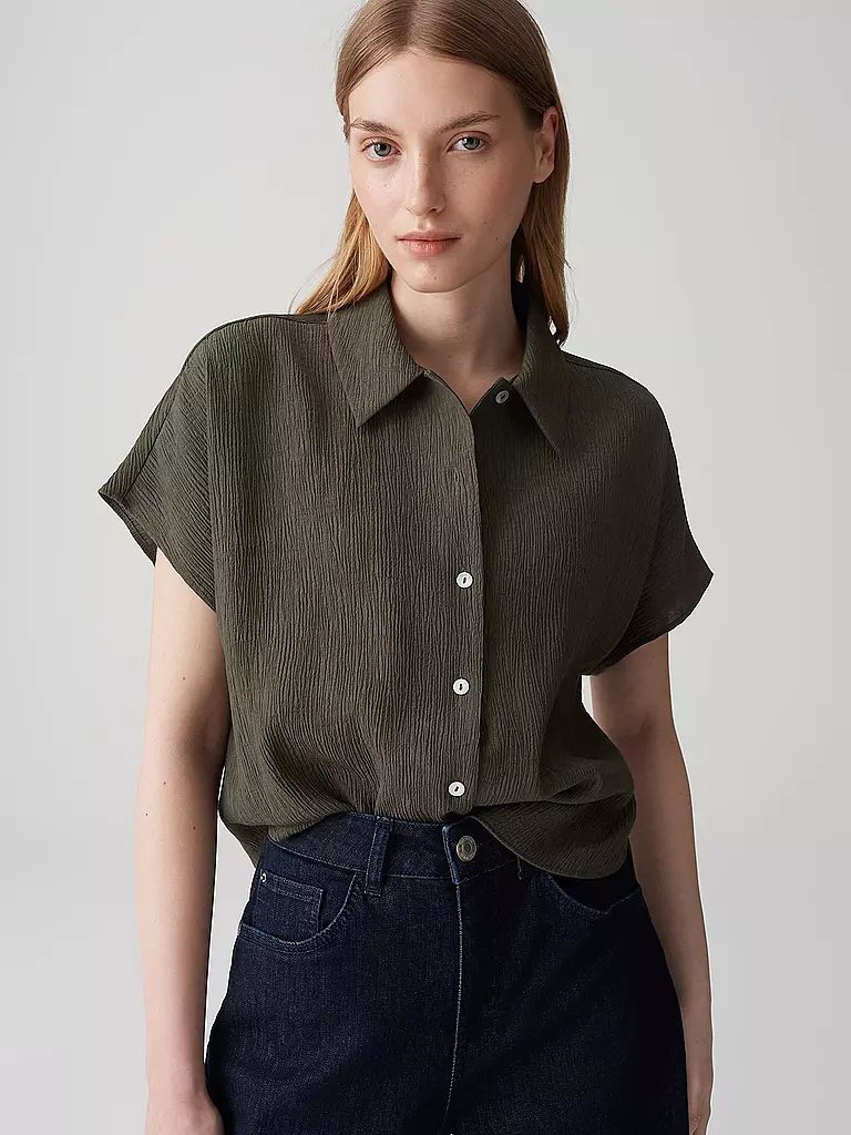 OPUS | Blusa FASINGA | Verde oscuro