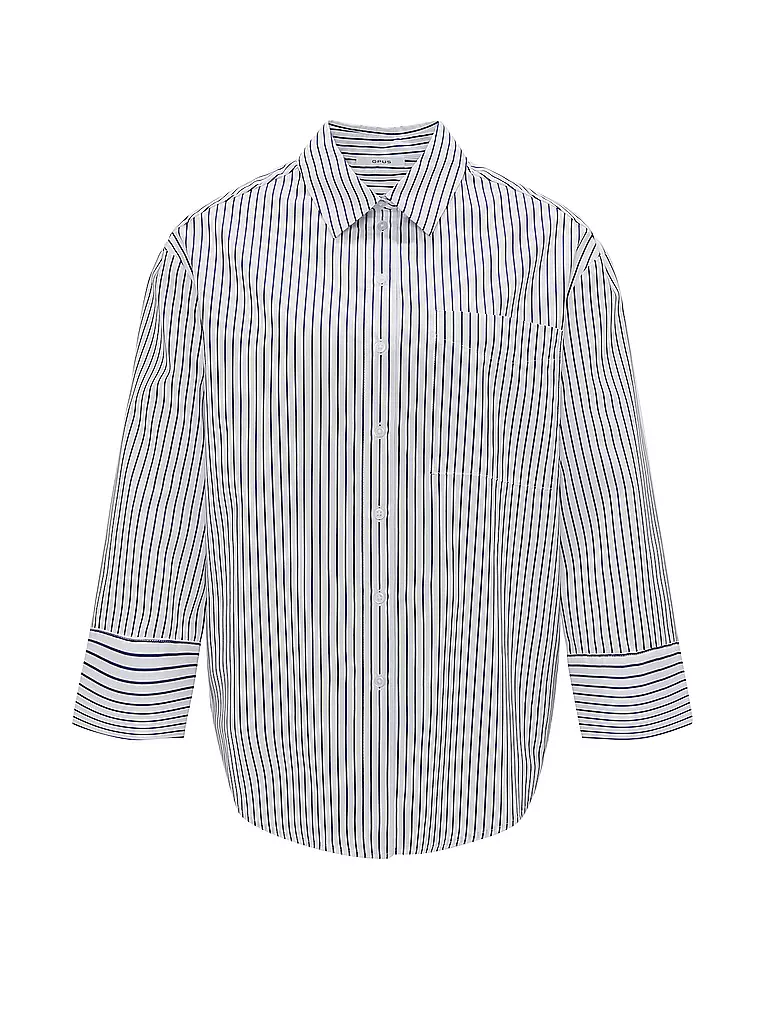 OPUS | Blusa FRILA | Azul oscuro