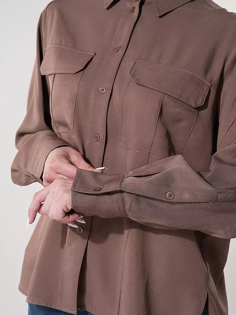OPUS | Bluse FLARA | Marrón