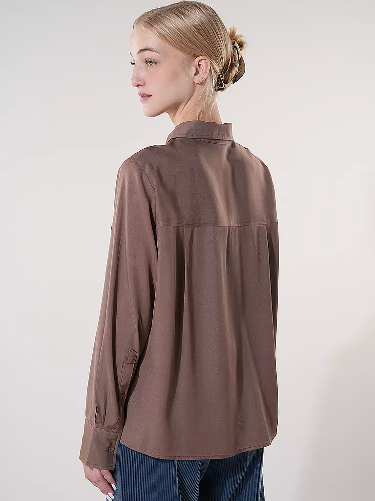 OPUS | Bluse FLARA | Marrón