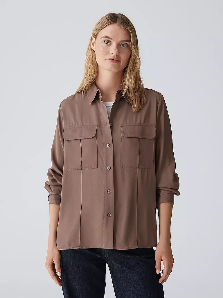 OPUS | Bluse FLARA | Marrón