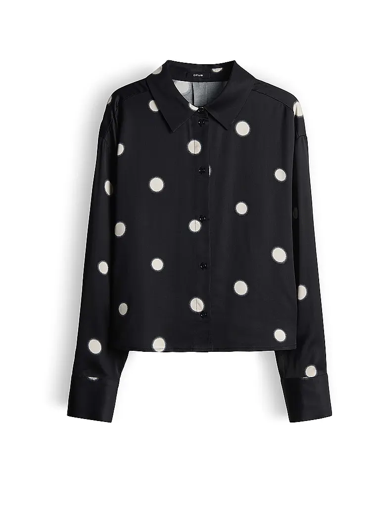 OPUS | Blusenshirt FAMENA DOT | Negro