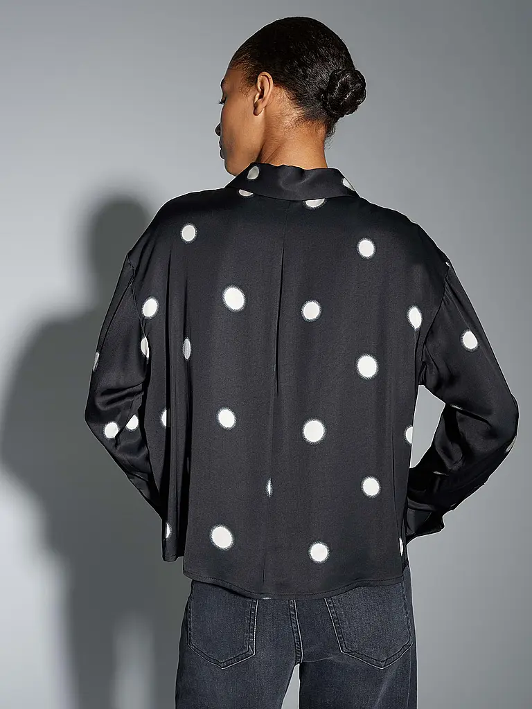 OPUS | Blusenshirt FAMENA DOT | Negro