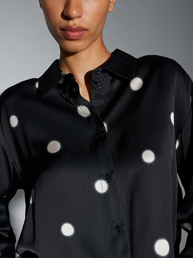 OPUS | Blusenshirt FAMENA DOT | Negro