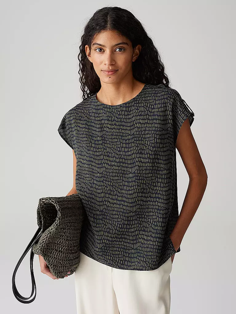 OPUS | Blusenshirt FERENA | Azul oscuro