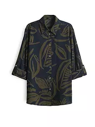 OPUS | Blusenshirt FUMINE TROPICAL | Azul oscuro