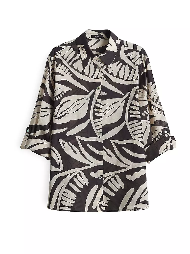 OPUS | Blusenshirt FUMINE TROPICAL | Marrón