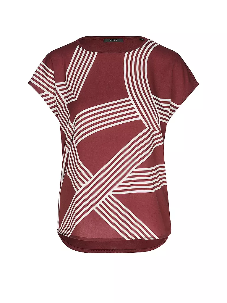 OPUS | Blusenshirt SABETHI PRINT | Rojo oscuro