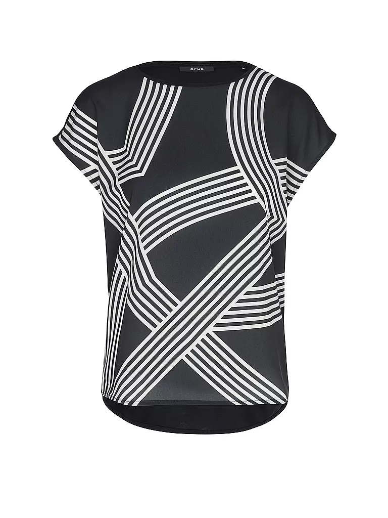 OPUS | Blusenshirt SABETHI PRINT | Azul oscuro