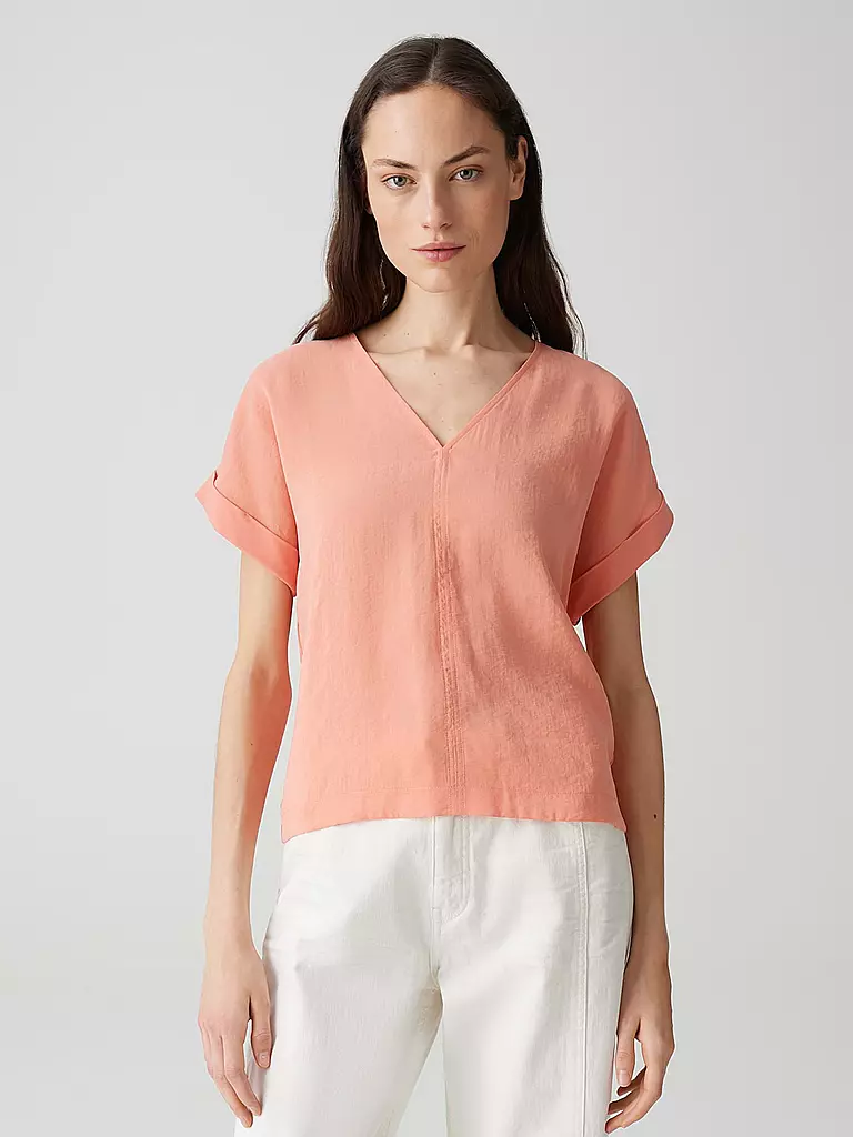 OPUS | Blusenshirt SOLME  | Naranja