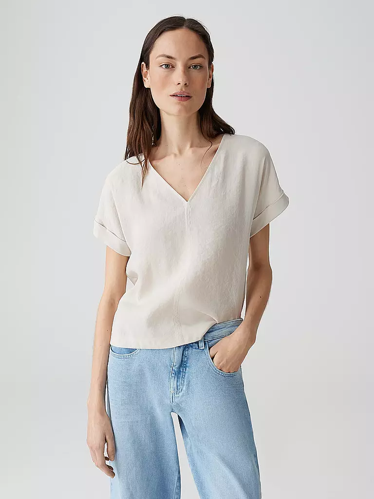 OPUS | Blusenshirt SOLME | Crema