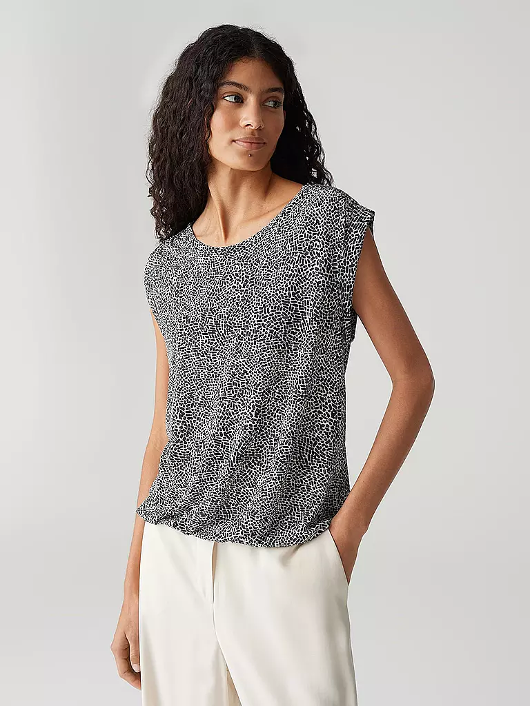 OPUS | Blusenshirt STRUKI MINIMAL | Azul oscuro