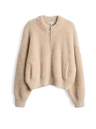 OPUS | Cárdigan con aspecto de piel DORES | Beige