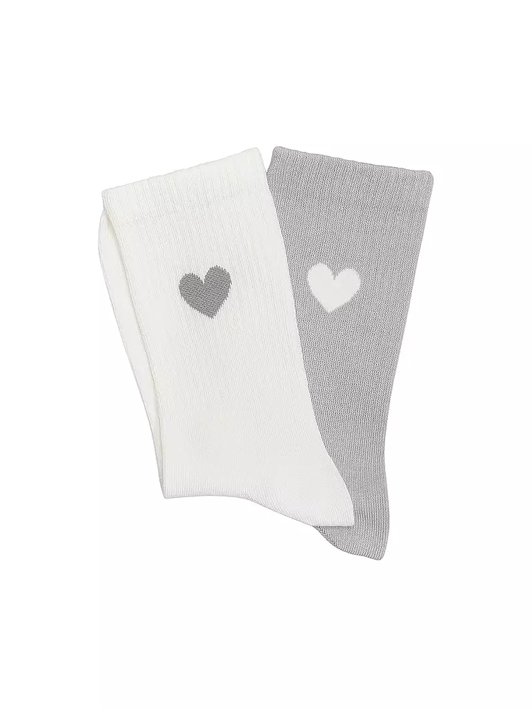 OPUS | Calcetines YENNIS LOVE, paquete de 2, bruma neblinosa jaspeada | Gris claro