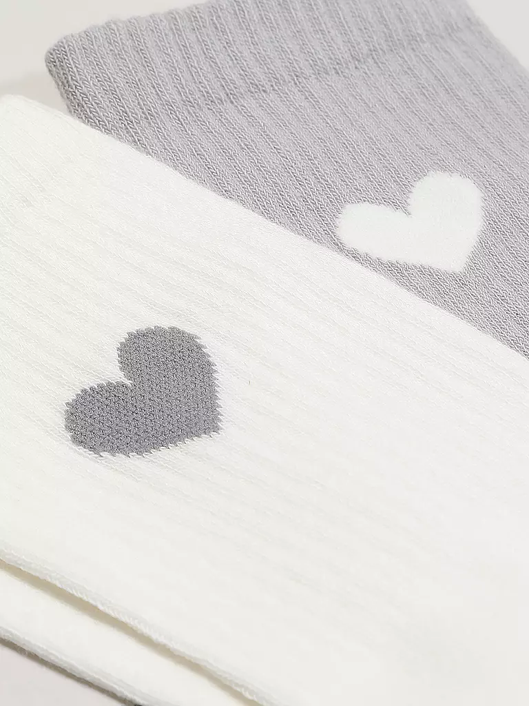 OPUS | Calcetines YENNIS LOVE, paquete de 2, bruma neblinosa jaspeada | Gris claro
