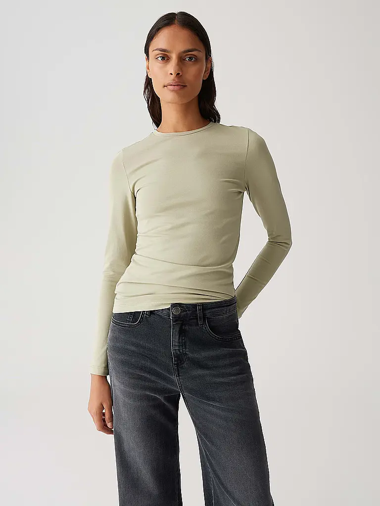 OPUS | Camiseta de manga larga SMILLA | Verde claro