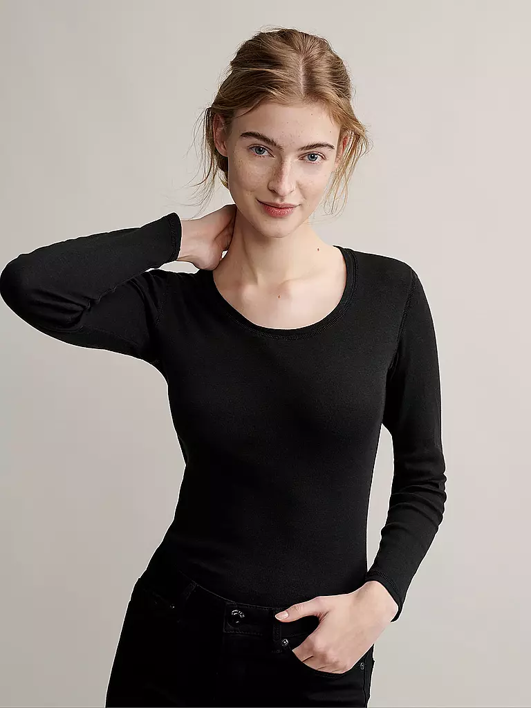 OPUS | Camiseta de manga larga SORANA | Negro