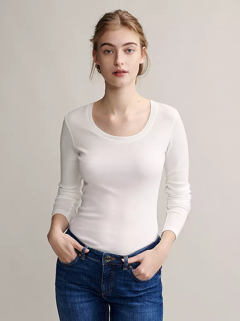 OPUS | Camiseta de manga larga SORANA | Blanco