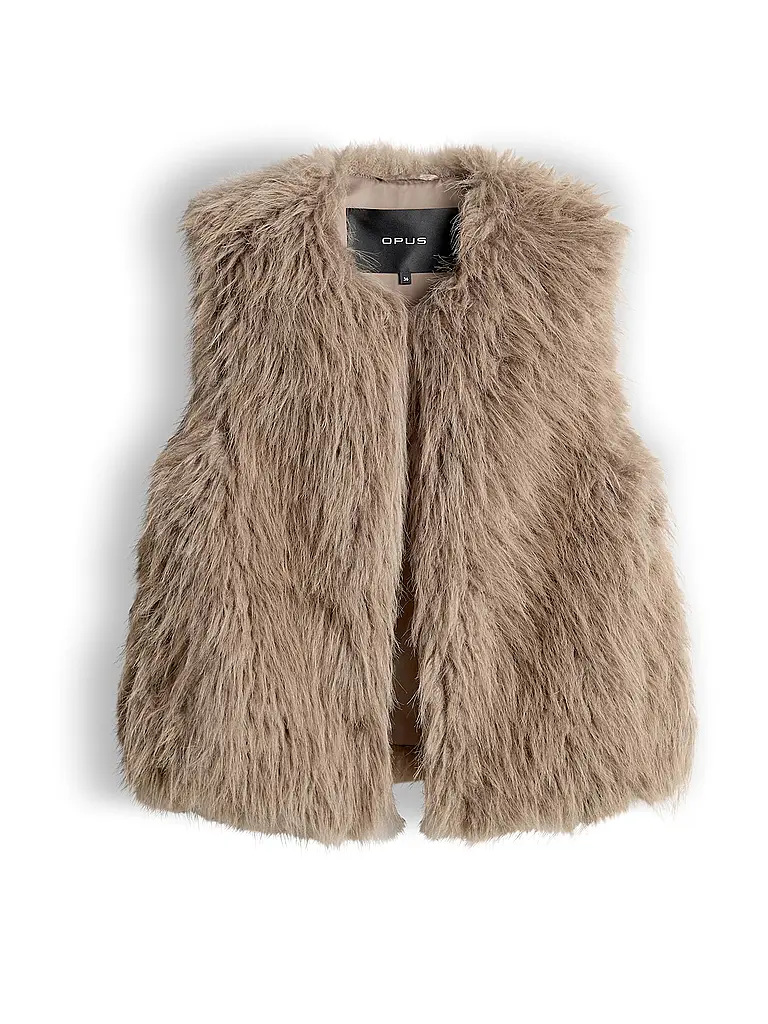 OPUS | Chaleco con aspecto de piel WONDRA | Camel