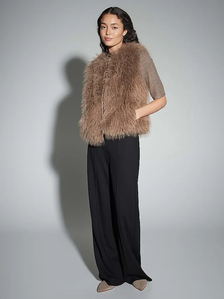 OPUS | Chaleco con aspecto de piel WONDRA | Camel