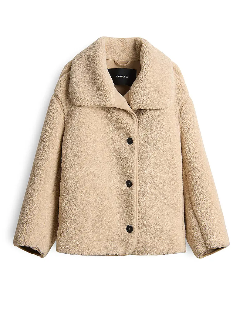 OPUS | Chaqueta con aspecto de piel HAFINE | Beige