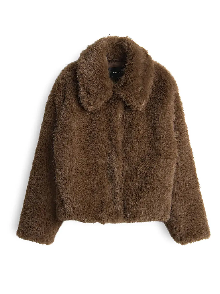 OPUS | Chaqueta con aspecto de piel HAJORA | Marrón