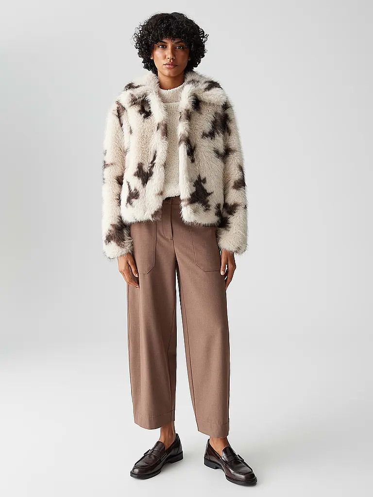 OPUS | Chaqueta con aspecto de piel HAJORA | Beige