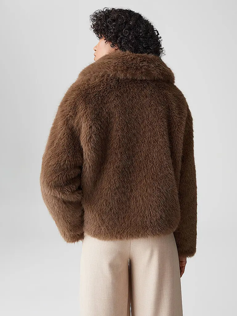 OPUS | Chaqueta con aspecto de piel HAJORA | Marrón