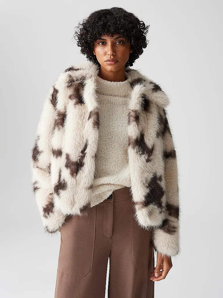 OPUS | Chaqueta con aspecto de piel HAJORA | Beige