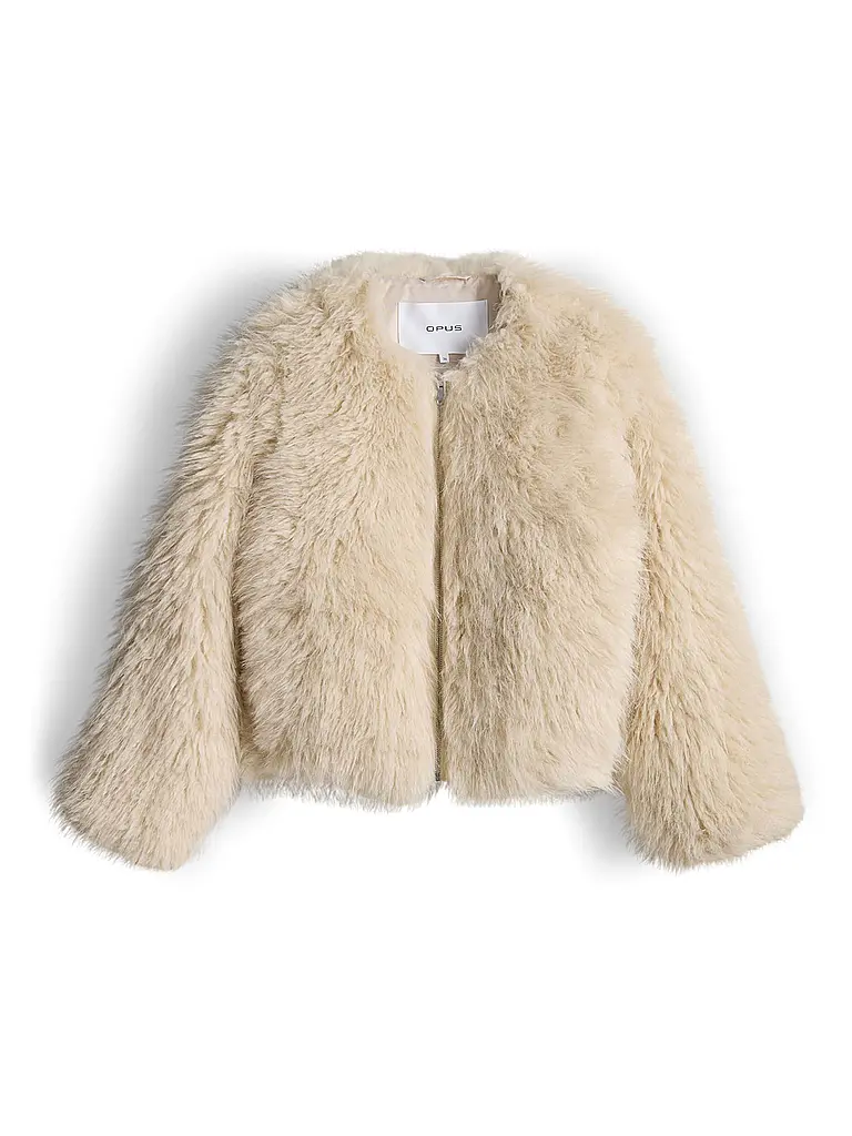 OPUS | Chaqueta con aspecto de piel HETI | Beige