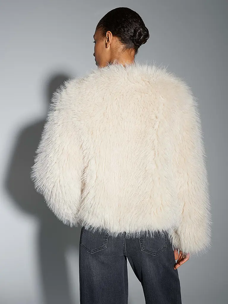 OPUS | Chaqueta con aspecto de piel HETI | Beige