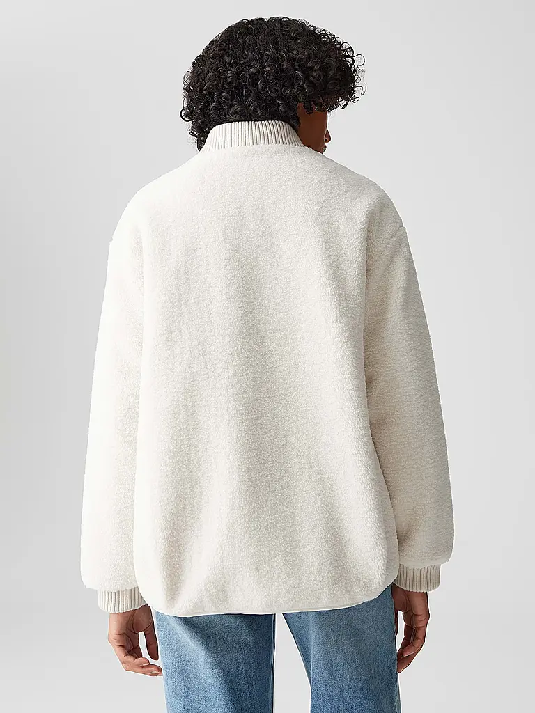 OPUS | Chaqueta con aspecto de piel HULDA | Crema