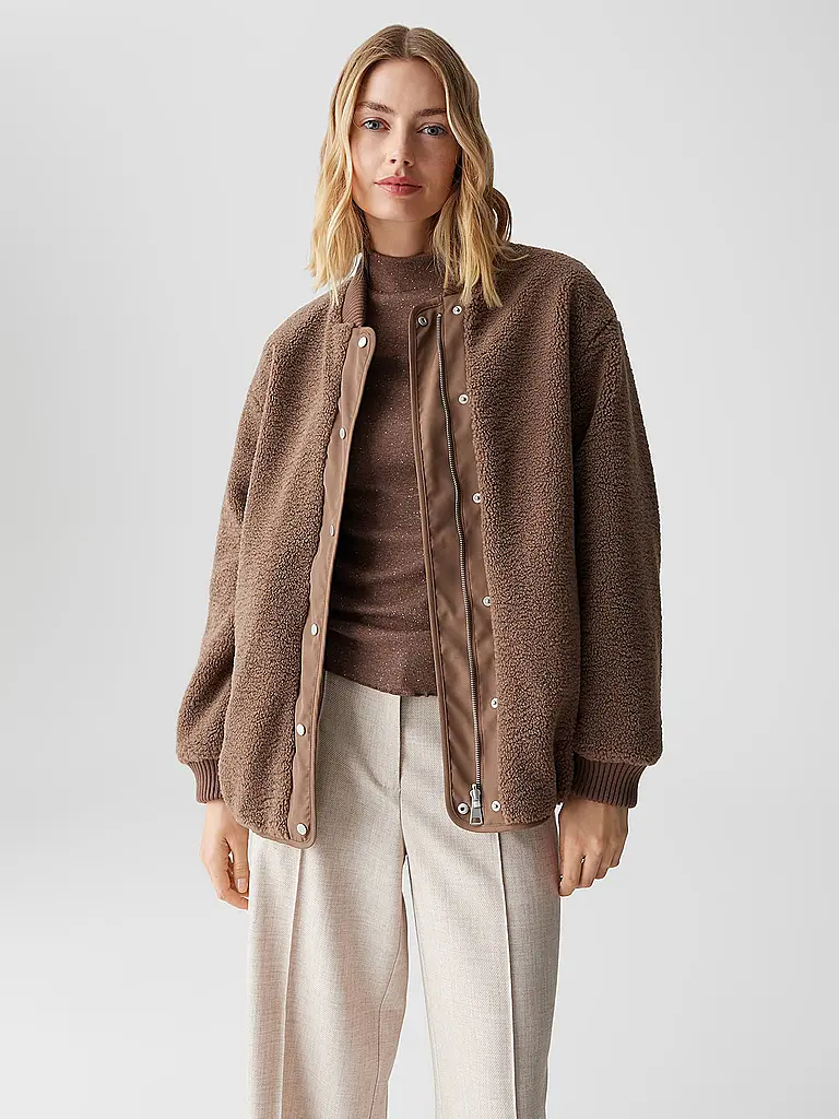 OPUS | Chaqueta con aspecto de piel HULDA | Marrón