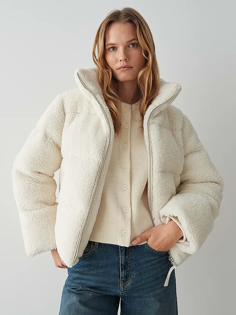 OPUS | Chaqueta de aspecto de piel HOZY | Crema