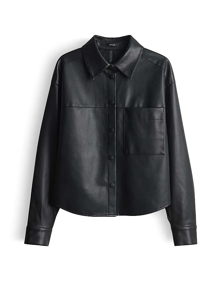 OPUS | Chaqueta de efecto cuero FEDGY | Negro