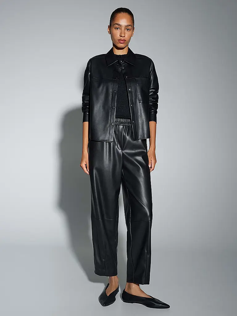 OPUS | Chaqueta de efecto cuero FEDGY | Negro