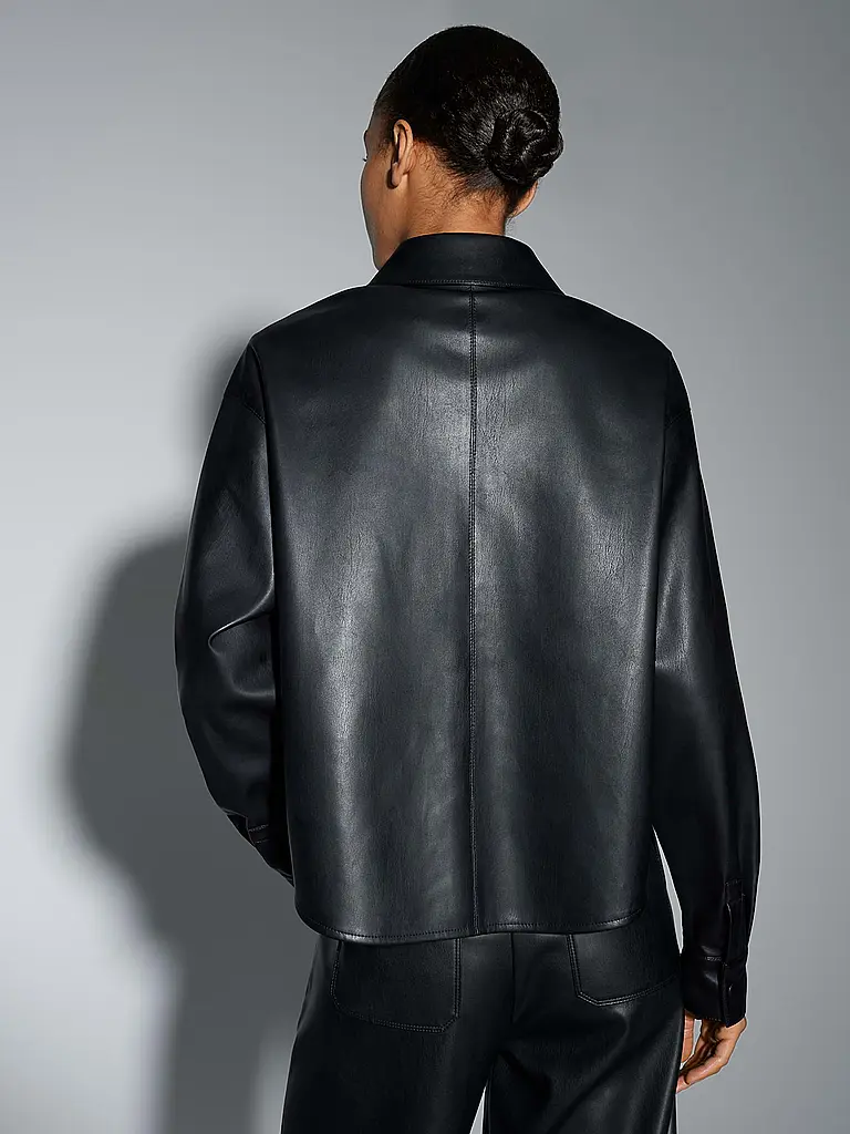 OPUS | Chaqueta de efecto cuero FEDGY | Negro