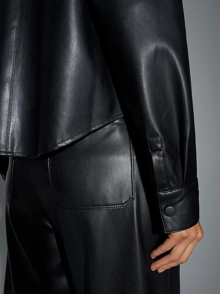 OPUS | Chaqueta de efecto cuero FEDGY | Negro