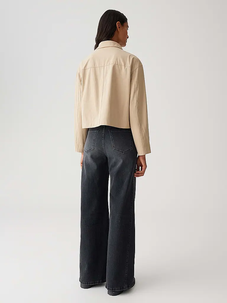 OPUS | Chaqueta de imitación de cuero JELIS | Beige