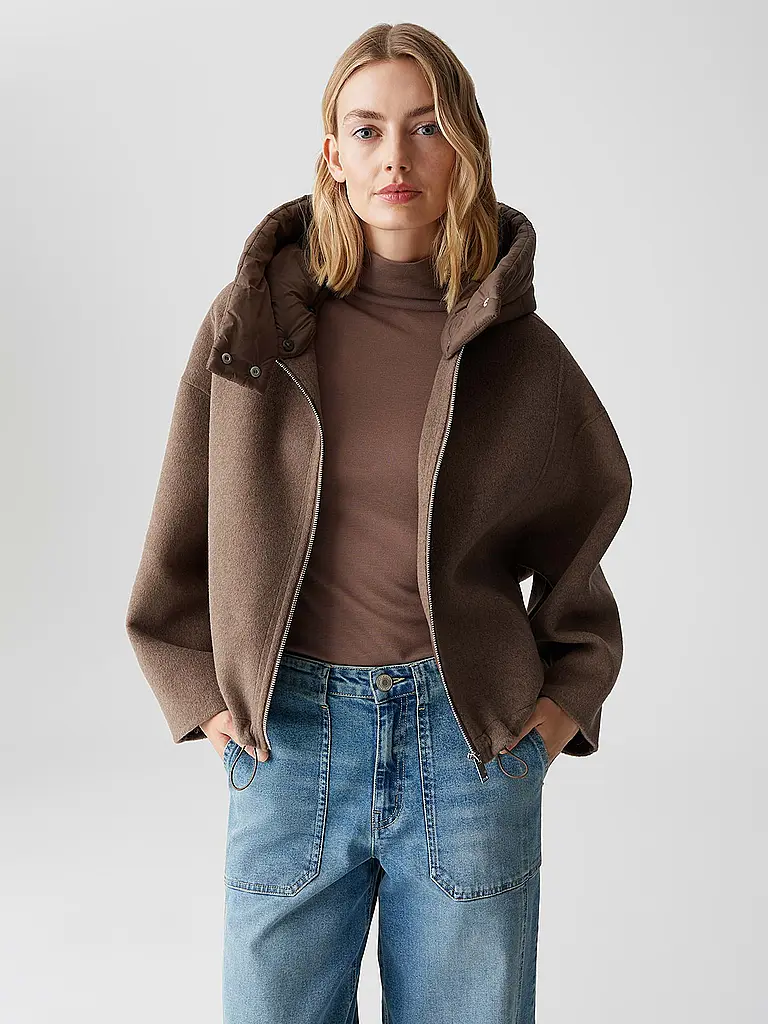 OPUS | Chaqueta de lana HIKONA | Marrón
