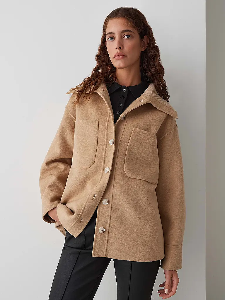 OPUS | Chaqueta de lana JOSIA | Marrón claro
