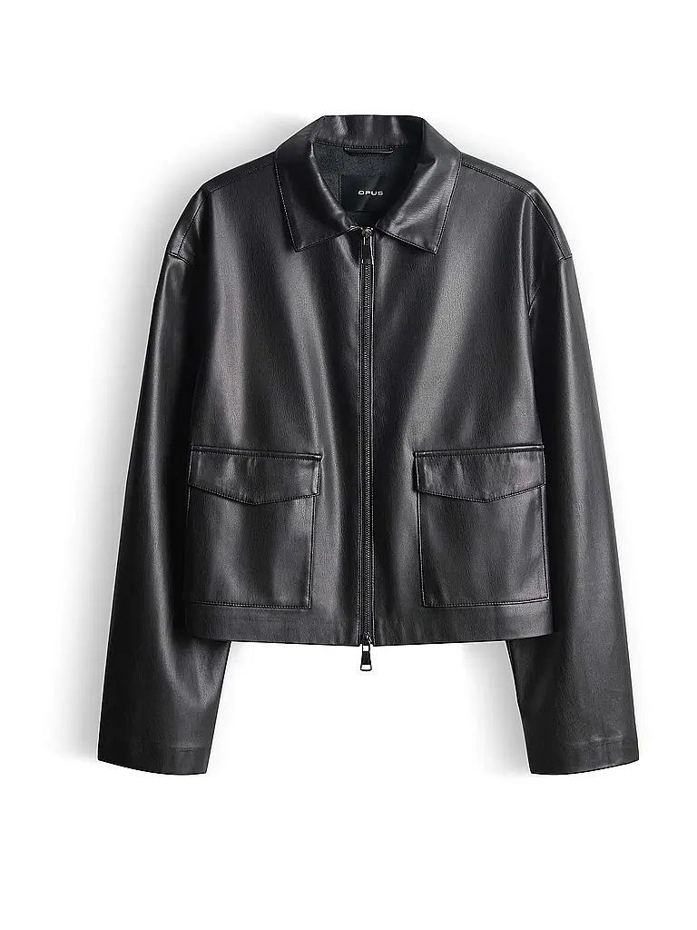 OPUS | Chaqueta en óptica de cuero JOSMICA | Negro