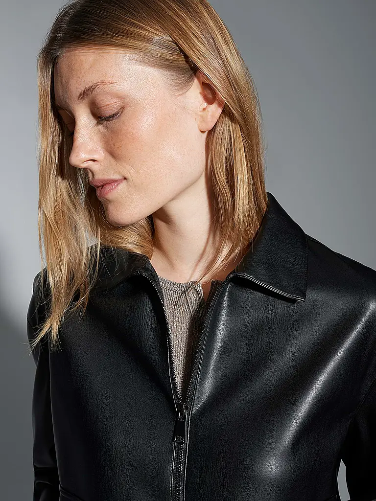 OPUS | Chaqueta en óptica de cuero JOSMICA | Negro