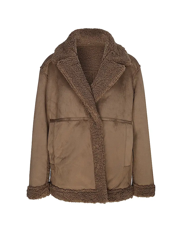 OPUS | Chaqueta reversible con aspecto de piel HENOLA | braun