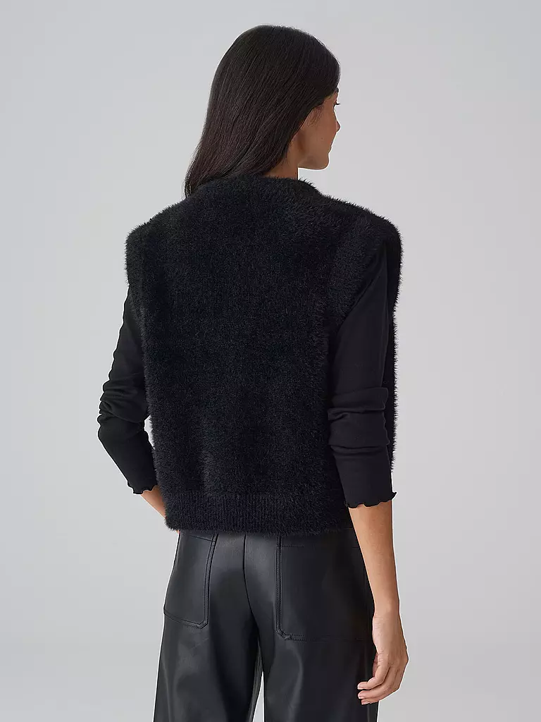 OPUS | Gilet in Felloptik DESTO | Negro