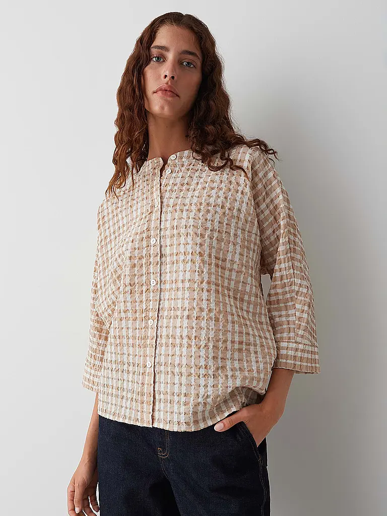 OPUS | Hemdbluse FOUNTRY | Marrón claro